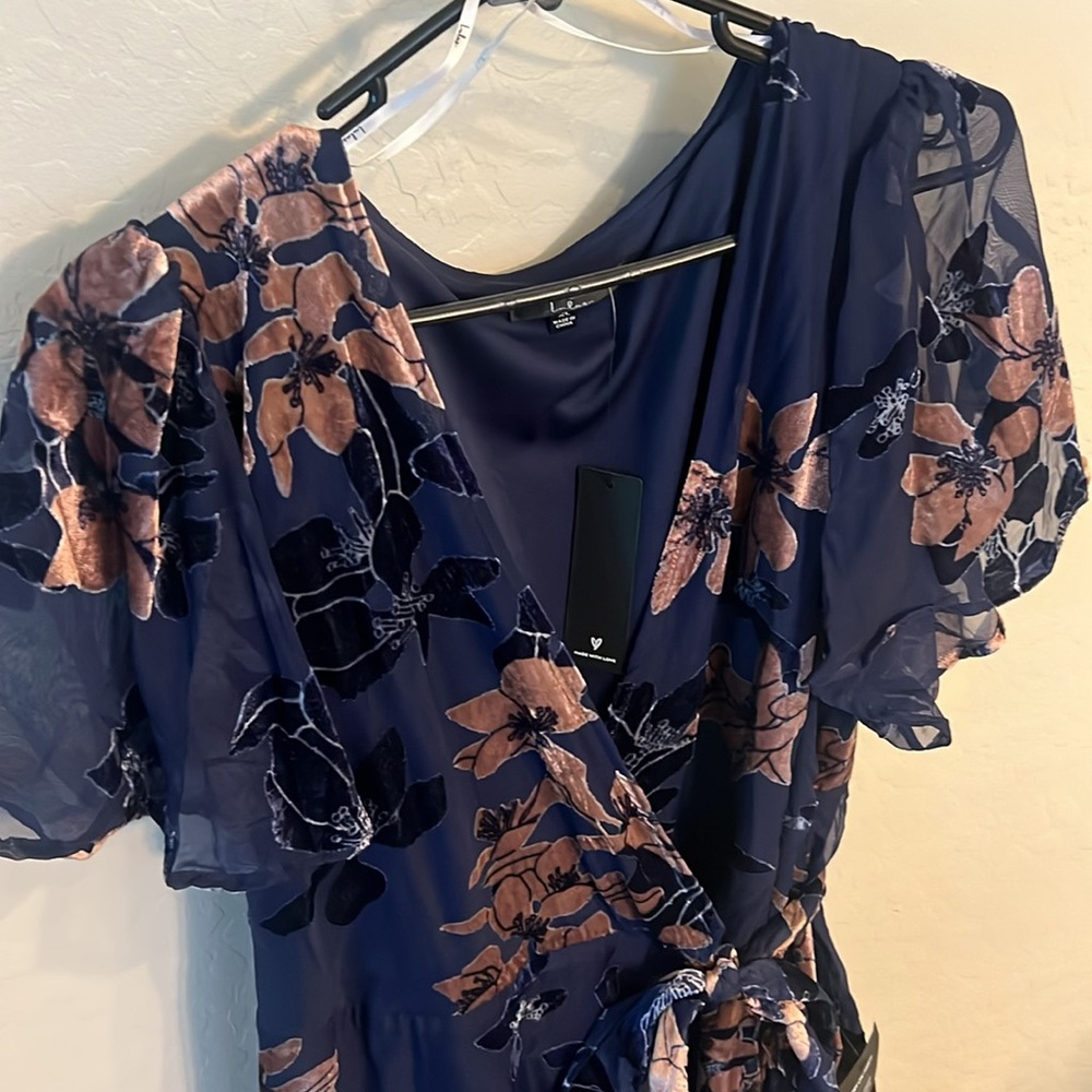 Lulus Floral Burnout Velvet Wrap Dress - Picture 6 of 11